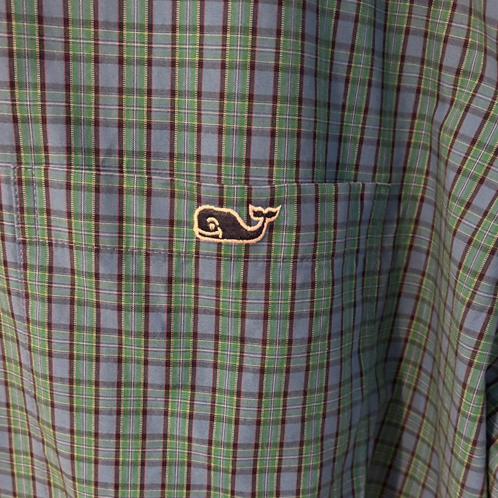 Vineyard Vines Blue Checkered Button-Down Classic… - image 3